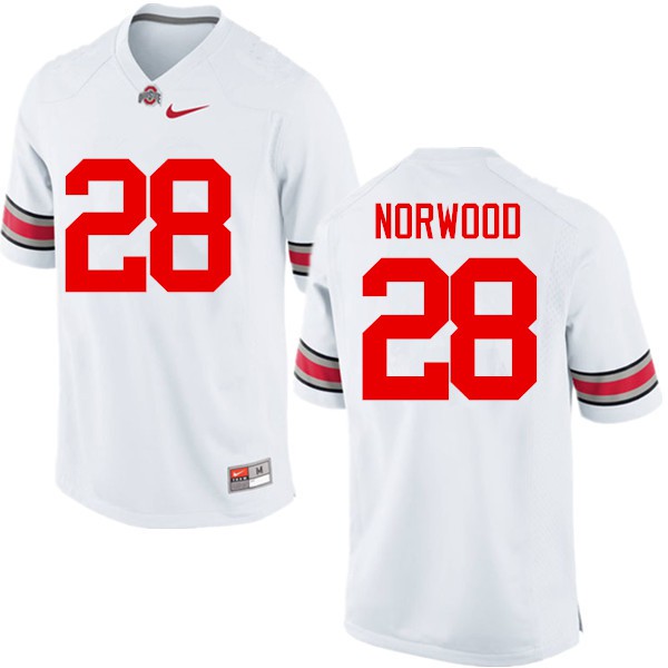 Ohio State Buckeyes #28 Joshua Norwood Men NCAA Jersey White